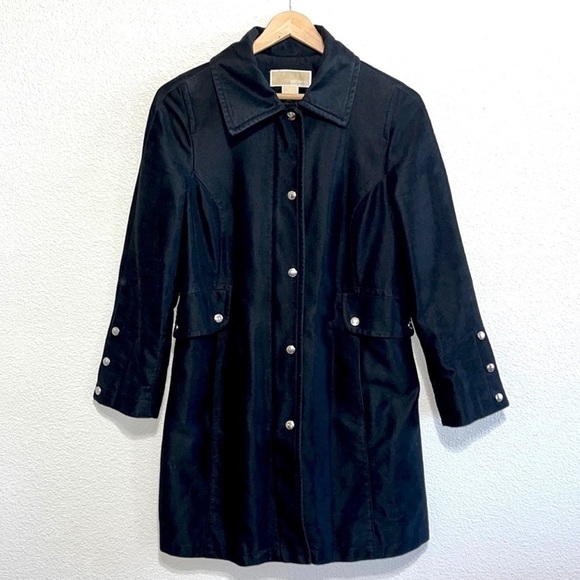 Michael Kors Woman Black Coat Wool Jacket Size PS - Picture 1 of 16